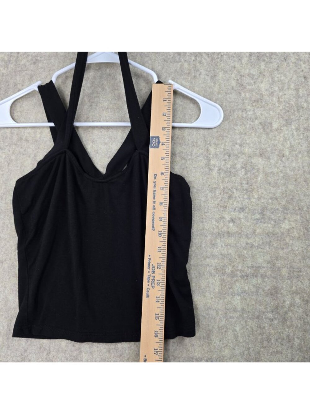 Shein Womens Black Halter Strappy Tank Top Medium Lightweight Rayon Blend - Picture 5 of 6